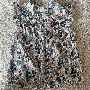 Boden Floral Sleeveless Blouse